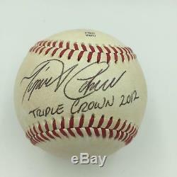 Miguel Cabrera Triple Crown 2012 Signed Inscribed Baseball With PSA DNA COA