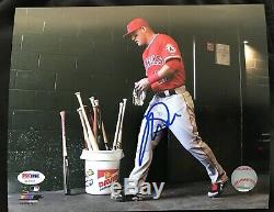 Mike Trout PSA DNA Auto Signed 8X10 Photo Hologram Matching COA