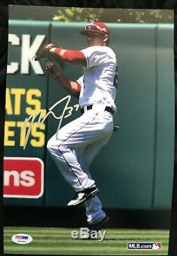 Mike Trout PSA DNA Auto Signed 8X12 Photo Hologram Matching COA