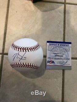 Mike Trout Signed/Autographed Mlb Baseball Romlb Los Angeles Angels Psa/Dna Coa