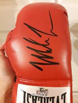 Mike Tyson Signed Everlast Red Boxing Glove PSA DNA COA Autographed RIGHT HANDED