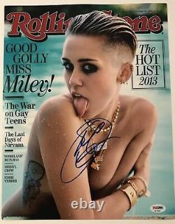 Miley Cyrus Signed 11x14 Rolling Stone Photo PSA/DNA COA #AE12944 Auto