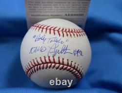 Milo Hamilton Psa Dna Coa Autograph Major League Oml Hand Signed Baseball