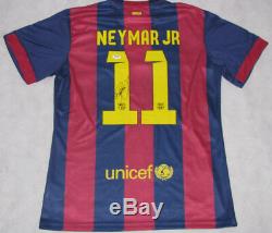 NEYMAR JR Hand Signed Barcelona Jersey + PSA DNA COA BUY GENUINE