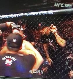 Nate Diaz Signed Cornerman Fight Worn Used Hat PSA/DNA COA UFC on Fox 13 Auto'd
