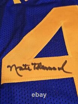 Nate Thurmond Autographed/Signed Jersey PSA/DNA COA Blue Custom Jersey