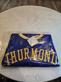 Nate Thurmond Autographed/Signed Jersey PSA/DNA COA Blue Custom Jersey