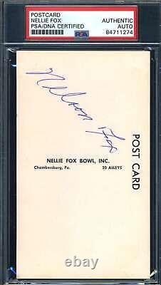 Nellie Fox PSA DNA Coa Signed Vintage Photo Postcard Chicago White Sox Autograph