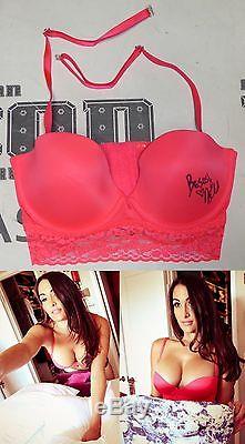 Nikki The Bella Twins Signed WWE Photo Shoot Worn Pink Bra PSA/DNA COA Diva Ring