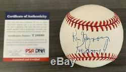 Official MLB OAL Baseball Dual Signed Ken Griffey Jr & Sr PSA/DNA COA Father/Son