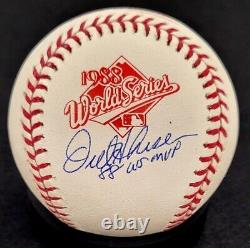 Orel Hershiser 88 WS MVP signed 1988 WS World Series Baseball PSA/DNA COA