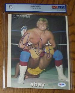 Owen Hart Signed 8x10 Magazine Photo PSA/DNA Gem Mint 10 COA Autographed WWE WWF