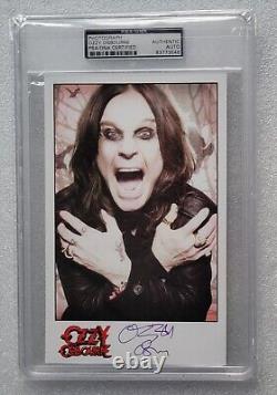 Ozzy Osbourne Signed Psa/dna Coa Slabbed Photo Autographed Black Sabbath Band