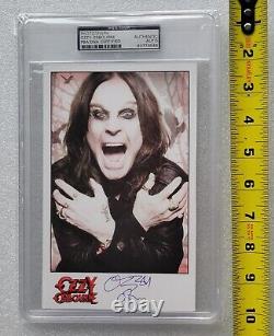 Ozzy Osbourne Signed Psa/dna Coa Slabbed Photo Autographed Black Sabbath Band