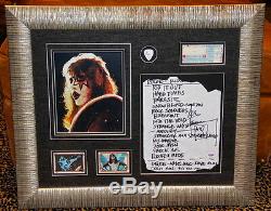 Ozzy Osbourne autographed framed backstage pass ticket stub PSA DNA COA patch