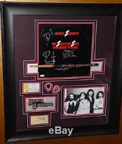 Ozzy Osbourne autographed framed backstage pass ticket stub PSA DNA COA patch