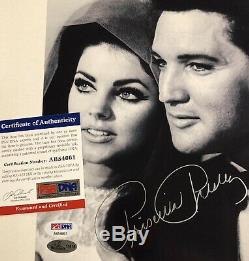 PRISCILLA PRESLEY autograph signed 8x10 Wedding photo with Elvis PSA/DNA COA