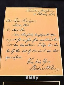 PSA/DNA COA President WOODROW WILSON Scarce Handwritten AUTOGRAPH letter SIGNED