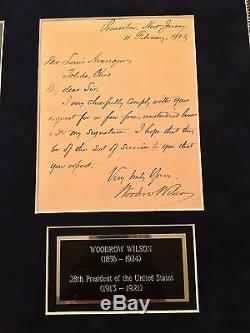 PSA/DNA COA President WOODROW WILSON Scarce Handwritten AUTOGRAPH letter SIGNED