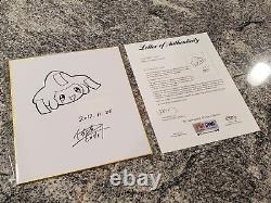 PSA DNA COA Signed Autograph Sanosuke Sakuma Shikishi Art Artwork Jirachi Sketch