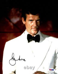 PSA ROGER MOORE AS 007 SIGNED 8X10 PHOTO PSA/DNA CERT WithCOA U44912