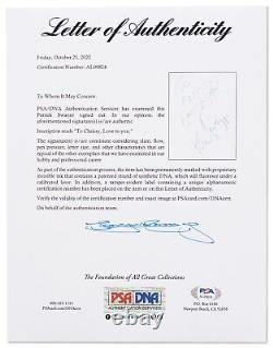 Patrick Swayze Autograph - With PSA/DNA COA