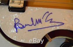 Paul Mccartney Autographed Left Handed Hofner Bass Guitar Epperson/psa/dna Coa