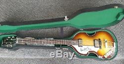 Paul Mccartney Autographed Left Handed Hofner Bass Guitar Epperson/psa/dna Coa