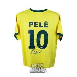 Pele Autographed Brazil Soccer Jersey PSA/DNA COA (B)