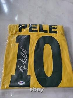 Pelé Autographed/Signed Shirt Jersey PSA/DNA COA Pele Brazil Brasil