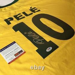 Pele New Brazil Soccer Jersey Authentic Signed Auto Psa Dna Itp Witnessed Coa