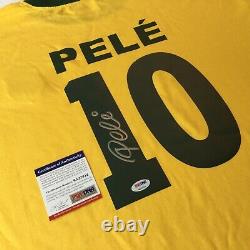 Pele New Brazil Soccer Jersey Authentic Signed Auto Psa Dna Itp Witnessed Coa