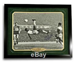 Pele Signed 16x20 Framed Bicycle Kick Autograph 16x Psa/dna Coa Brazil Cosmos