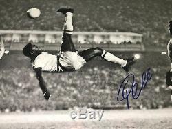 Pele Signed 16x20 Framed Bicycle Kick Autograph 16x Psa/dna Coa Brazil Cosmos