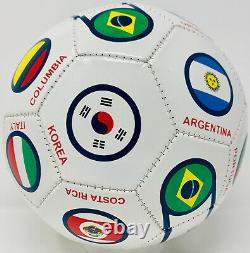 Pele Signed Brazil Soccer Ball Autographed Country Flags PSA/DNA ITP COA