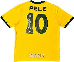 Pele Signed Brazil Soccer Jersey Full Name with Edson PSA DNA COA and Beckett Holo