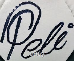 Pele Signed Soccer Ball Autographed Black and White PSA/DNA ITP COA