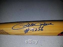 Pete Rose Reds 4256 Hits Signed Cooperstown Baseball Bat Psa Dna Coa Autographed