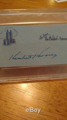 President Herbert Hoover Autograph PSA/DNA COA cut signature
