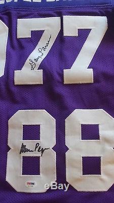 Purple People Eaters Autographed Minnesota Vikings Football Jersey, COA/PSA-DNA