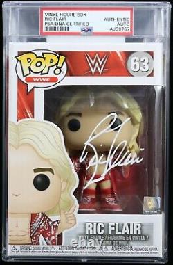 RIC FLAIR Signed WWE Funko Pop #63 ENCASED PSA DNA JSA COA Autograph