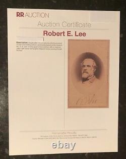ROBERT E. LEE War Time Uniform AUTOGRAPHED SIGNED CDV PHOTOGRAPH PSA/DNA COA +