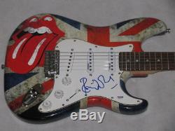 ROLLING STONES RONNIE WOOD Hand Signed Guitar + PSA DNA COA BUY GENUINE