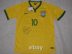 RONALDINHO Hand Signed BRAZIL Soccer Jersey + PSA DNA COA BUY 100% GENUINE