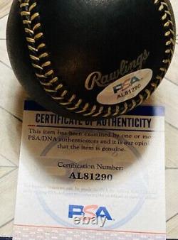 RZA Wu Tang Clan Autographed Signed Black/Gold Rawlings OML Baseball PSA/DNA COA