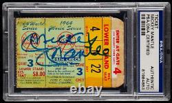 Rare Mickey Mantle Signed Original 1964 World Series Ticket PSA DNA COA