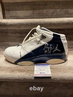 Reggie Miller SIGNED 2003-2004 Season GAME WORN Shoe Indiana Pacers PSA/DNA COA