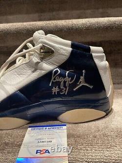 Reggie Miller SIGNED 2003-2004 Season GAME WORN Shoe Indiana Pacers PSA/DNA COA