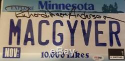 Richard Dean Anderson MacGyver Signed Autographed LICENSE PLATE PSA/DNA COA 3