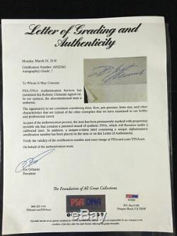 Roberto Clemente Cut Signature Autograph! Psa/dna Full Letter Coa! Beautiful Sig